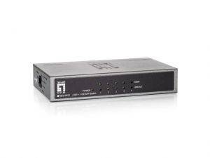 SWITCH DESKTOP 4-PORT 1GB + 1-PORT SFP, GEU-0521 LEVELONE (PO TESTACH)