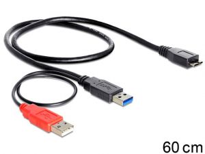 KABEL USB MICRO 2X AM-BM 3.0 60CM DELOCK