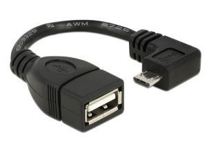 KABEL USB MICRO AF-BM 2.0 11CM OTG KĄTOWY 90 DELOCK