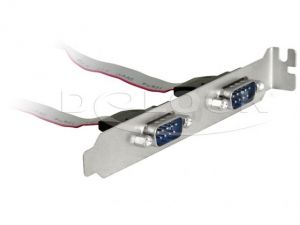 GNIAZDO COM 9PIN (DB9M) X2, PIN 1:1 NA ŚLEDZIU DELOCK