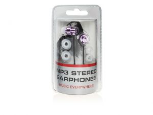 SŁUCHAWKI GEMBIRD MP3 3.5MM JACK METAL/PURPLE NA KABLU 120CM DOUSZNE