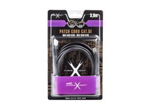 PATCHCORD KAT.5E 3M BLACK NATEC EXTREME MEDIA (BLISTER)
