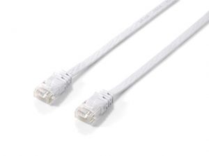 PATCHCORD KAT.6 UTP 0.5M PŁASKI BIAŁY EQUIP