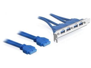 GNIAZDO USB 3.0 X4 NA ŚLEDZIU DELOCK