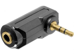 ADAPTER JACK STEREO 3.5(M)->JACK STEREO 3.5 (F) KĄTOWY DELOCK