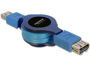 PRZEDŁUŻACZ USB AM-AF 3.0 1M ZWIJANY NA ROLCE DELOCK