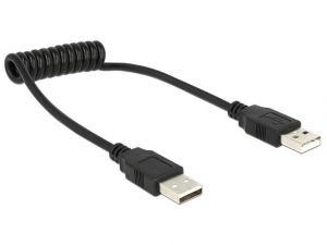 KABEL USB AM-AM 2.0 SPIRALA 20-60CM DELOCK