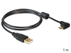 KABEL USB MICRO AM-MBM5P 2.0 1M KĄTOWY LEWY/PRAWY 90 DELOCK