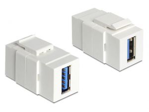MODUŁ KEYSTONE GNIAZDO USB 3.0 A(F)->USB A(F) DO PUSZKI MONTAŻOWEJ DELOCK