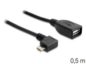 KABEL USB MICRO AF-BM 2.0 50CM OTG 90 DELOCK