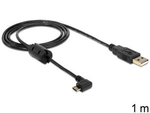 KABEL USB MICRO AM-BM 2.0 1M KĄTOWY 270 +FERRYT DELOCK