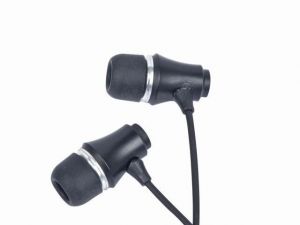 SŁUCHAWKI GEMBIRD MP3 CZARNE NA KABLU 130CM DOUSZNE 3.5MM JACK