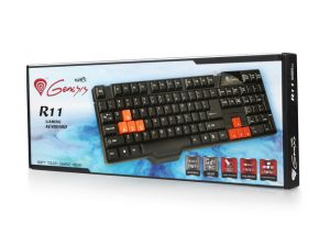 KLAWIATURA DLA GRACZY GENESIS R11 HISZPAŃSKI LAYOUT DODATKOWE KLAWISZE (USZKODZONE OPAKOWANIE)