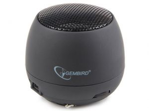 GŁOŚNIK GEMBIRD PORTABLE Z WBUDOWANĄ BATERIĄ DLA MP3, LAPTOPA, TELEFONU, BLACK