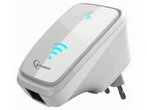 REPEATER - ROUTER WIFI GEMBIRD B/G/N300 MINI WHITE WPINANY DO GNIAZDKA 230V+LAN+WPS