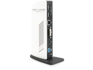 REPLIKATOR PORTÓW USB 3.0->MIC,AUDIO,HDMI, DVI, LAN, 4X USB 2.0, 2X USB 3.0+ZASILANIE DELOCK