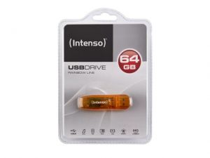 PENDRIVE INTENSO 64GB RAINBOW LINE ORANGE