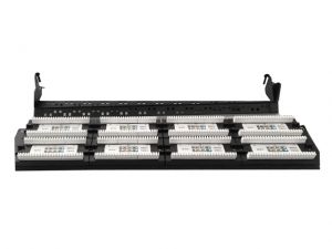 PATCH PANEL 48 PORT 2U KAT.5E Z PÓŁKĄ DO ORGANIZACJI KABLI CZARNY GEMBIRD