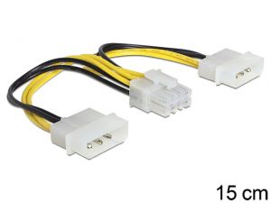 KABEL ZASILAJĄCY WEW EPS 8PIN-> 2X MOLEX DELOCK