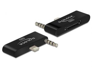 ADAPTER IPHONE/IPOD TOUCH 8PIN+JACK->30 PIN(F) DELOCK