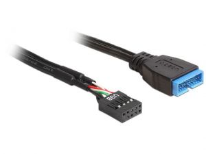 PRZEDŁUŻACZ USB PIN HEADER USB 3.0 19 PIN USB 2.0 9 PIN 30 CM DELOCK