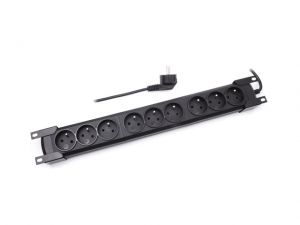 LISTWA ZASILAJĄCA RACK NATEC EXTREME MEDIA RMS9 19\'\' 3M BLACK (9 GNIAZD)