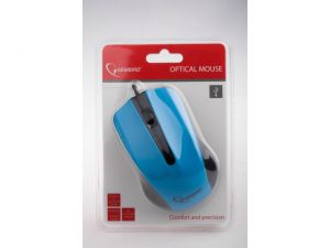 MYSZ GEMBIRD OPTYCZNA 1-SCROLL BLACK/BLUE (USB)(MUS-101-B)
