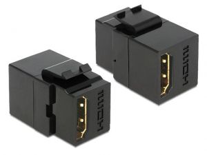 MODUŁ KEYSTONE GNIAZDO HDMI(F)->HDMI(F) DO PUSZKI MONTAŻOWEJ BLACK DELOCK