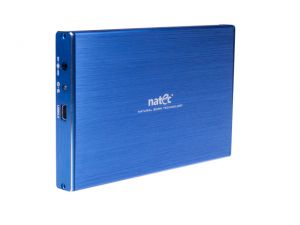OBUDOWA HDD ZEWNĘTRZNA SATA NATEC RHINO LIMITED EDITION 2.5 USB 3.0 ALUMINIUM BLUE SLIM