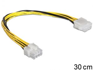 PRZEDŁUŻACZ KABLA ZASILAJĄCEGO EPS(M) ->EPS(F) 8PIN 30CM DELOCK