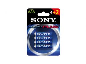 BATERIA ALKAICZNA SONY STAMINA PLUS LR3 AAA (4 + 2 SZT. BLISTER)