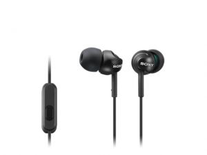 SŁUCHAWKI SONY MP3/SMARTFON MDR-EX110APBQ DOKANAŁOWE Z MIKROFONEM (CZARNE)