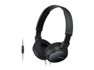 SŁUCHAWKI SONY NAUSZNE MDR-ZX110AP + MIKROFON (CZARNE)