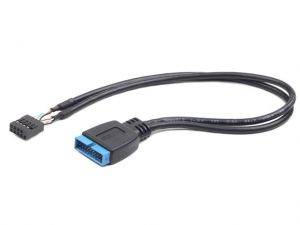 PRZEDŁUŻACZ USB PIN HEADER USB 3.0 19 PIN USB 2.0 9 PIN 30 CM GEMBIRD