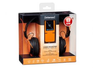 ODTWARZACZ MP4 INTENSO 8GB VIDEO SCOOTER LCD 1.8 POMARAŃCZOWE+SŁUCHAWKI