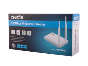 ROUTER DSL WIFI G/N300 + LANX4 2XANTENA 5DBI NETIS WF2419E (PO TESTACH)
