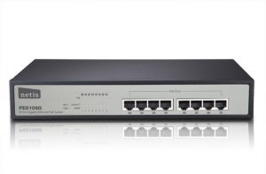 SWITCH POE 19 8-PORT 1GB (8 PORTY POE, 30W/PORT, MAX 120W) NETIS PE6108G