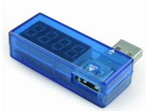 TESTER-MIERNIK POBORU MOCY V/A USB M/F (3.5V-7V MAX 3A) GEMBIRD