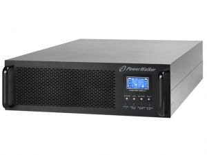 UPS POWERWALKER ON-LINE 10000VA ZŁĄCZE TERMINALOWE IN/OUT, LCD, UPS 3U + MODUŁ BATERYJNY 2U