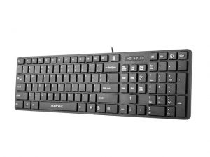KLAWIATURA NATEC STARFISH 2 SLIM MULTIMEDIALNA BLACK USB US LAYOUT