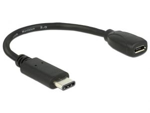 ADAPTER USB TYPE-C(M)-MICRO-B(F) 15CM DELOCK