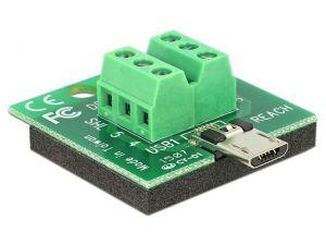 TERMINAL BLOCK (6PIN)->MICRO USB(M) DELOCK