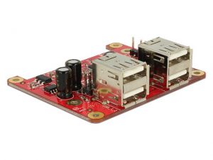 RASPBERRY KARTA PI USB MICRO-B(F)/USB PIN HEADER->USB A(F)X4 DELOCK
