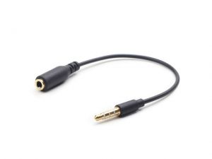 KABEL STEREO MINIJACK->MINIJACK M/F ZAMIENIONE PINY FOR APPLE,SAMSUNG, NOKIA 17.5CM GMEBIRD