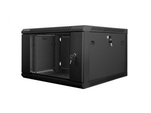 SZAFA INSTALACYJNA WISZĄCA 19 6U 600X600 CZARNA LANBERG (FLAT PACK)