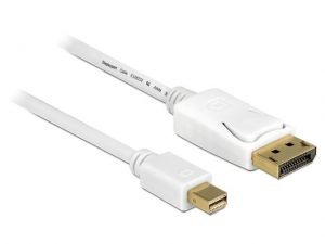 KABEL DISPLAYPORT MINI M V1.2-> DISPLAYPORT M 5M 4K WHITE DELOCK