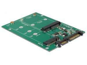 ADAPTER SATA 22PIN->M.2 NGFF+MSATA COMBO DELOCK