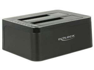 STACJA DOKUJĄCA HDD DELOCK SATA DUAL 2.5”+3.5”HDD USB 3.0+ZASILACZ (USZKODZONE OPAKOWANIE)