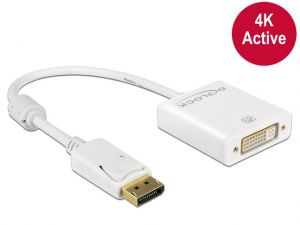 ADAPTER DISPLAYPORT 1.2->DVI4K (F)(24+5) NA KABLU 20CM WHITE DELOCK