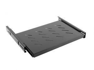 WYSUWANA PÓŁKA DO SZAF 19 600MM CZARNA LANBERG (1U/465X350MM UDŹWIG DO 18KG, MONTAŻ 4 PUNKTOWY)